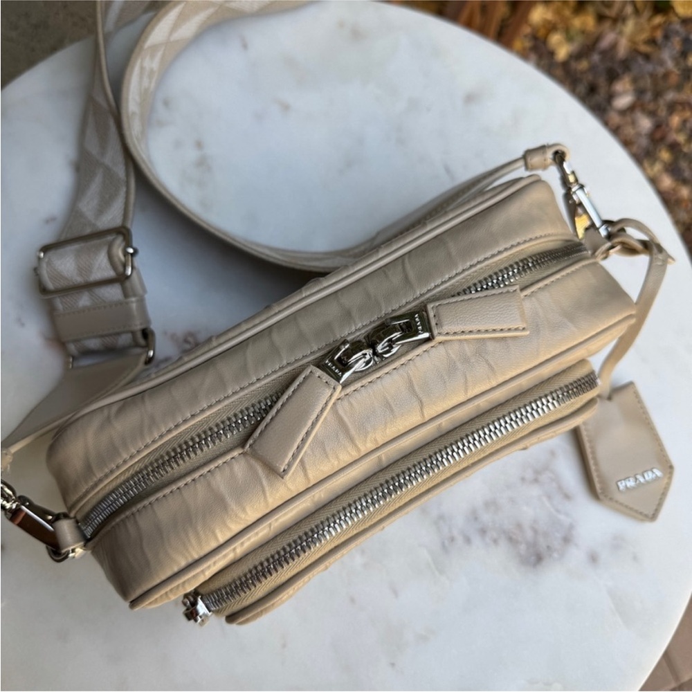 Prada Nappa Antique Leather Multi Pocket Crossbody - Picture 8 of 15